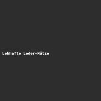 Lebhafte Leder-M&uuml;tze