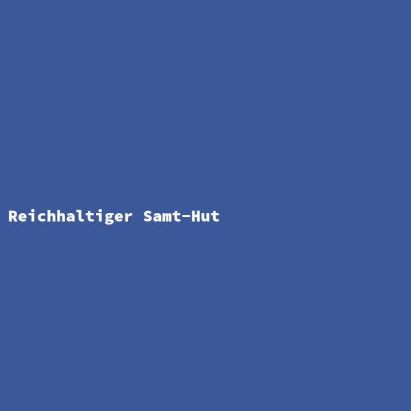 Reichhaltiger Samt-Hut