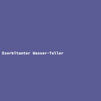 Exorbitanter Wasser-Teller