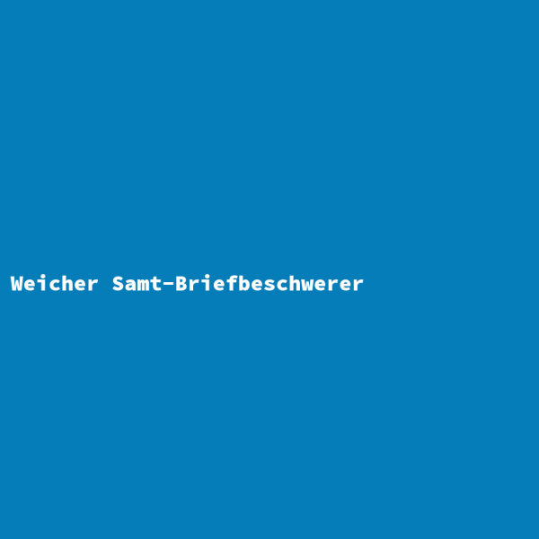 Weicher Samt-Briefbeschwerer